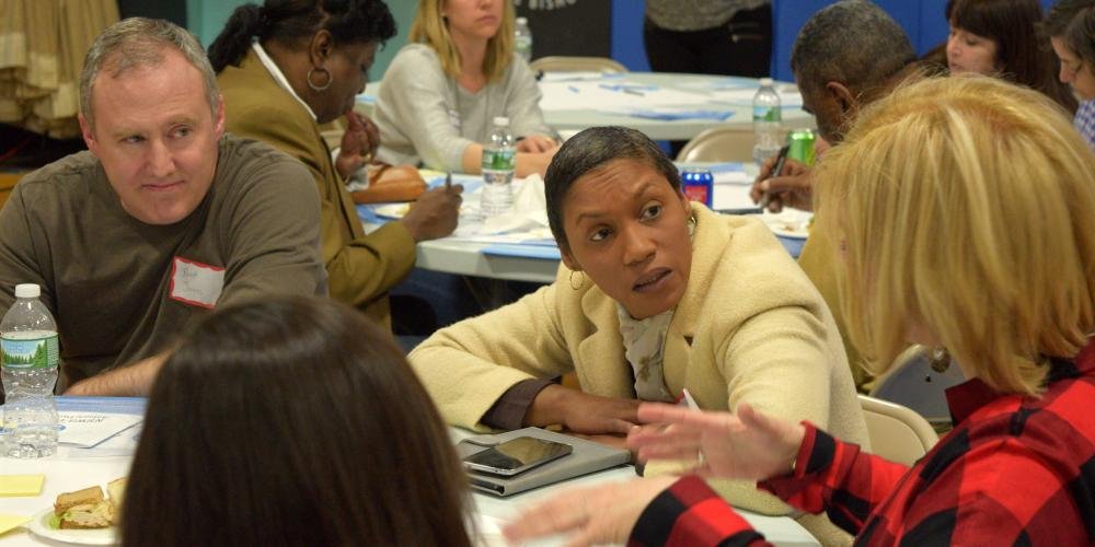 Participants in a News Voices: New Jersey community forum