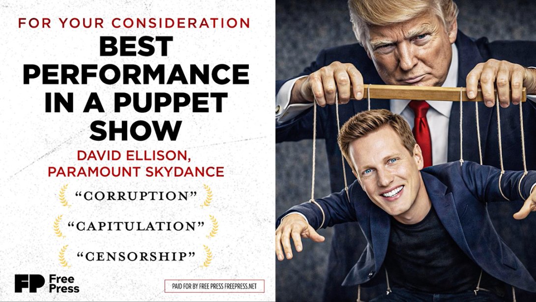 Free Press&rsquo; mobile billboard circling Hollywood during Oscars weekend