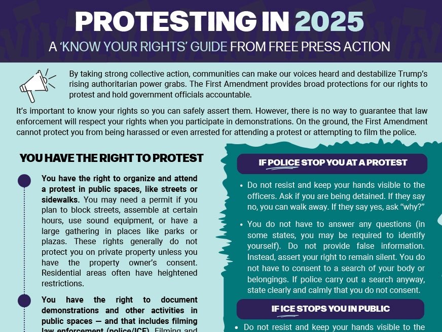 Protesting in 2025 - A 'Know Your Rights' Guide From Free Press Action