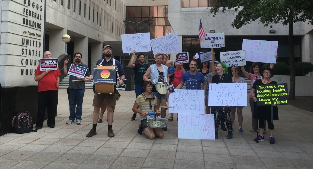 Net Neutrality activists in New Orleans