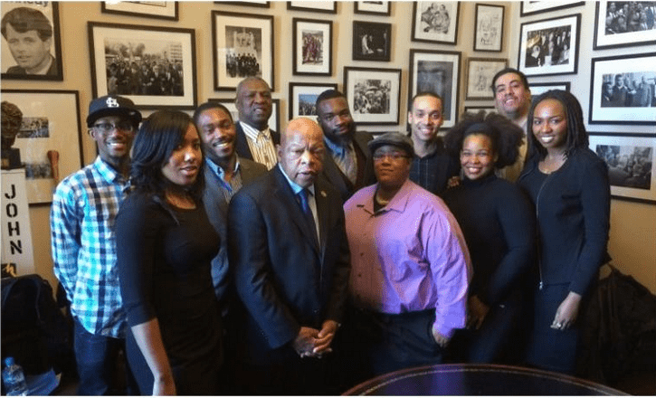 Racial-justice delegation with Rep. John Lewis