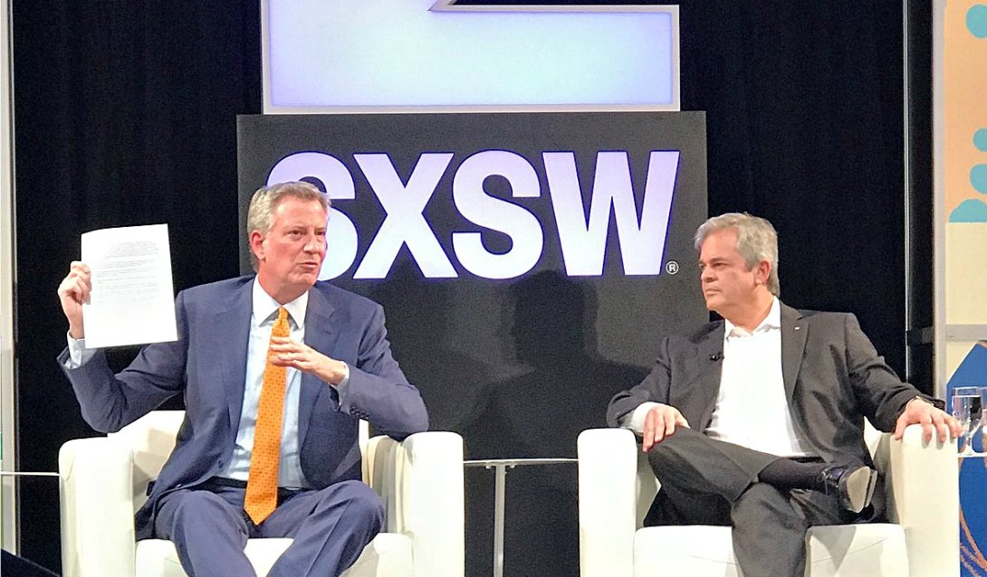 New York City Mayor Bill de Blasio at South by Southwest
