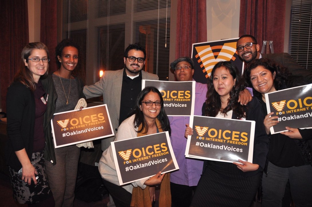 Members of the Voices for Internet Freedom coalition, which organized this event.