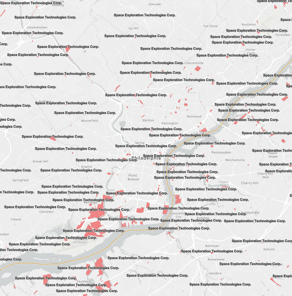 Map of subsidies to tiny blocks in Philly