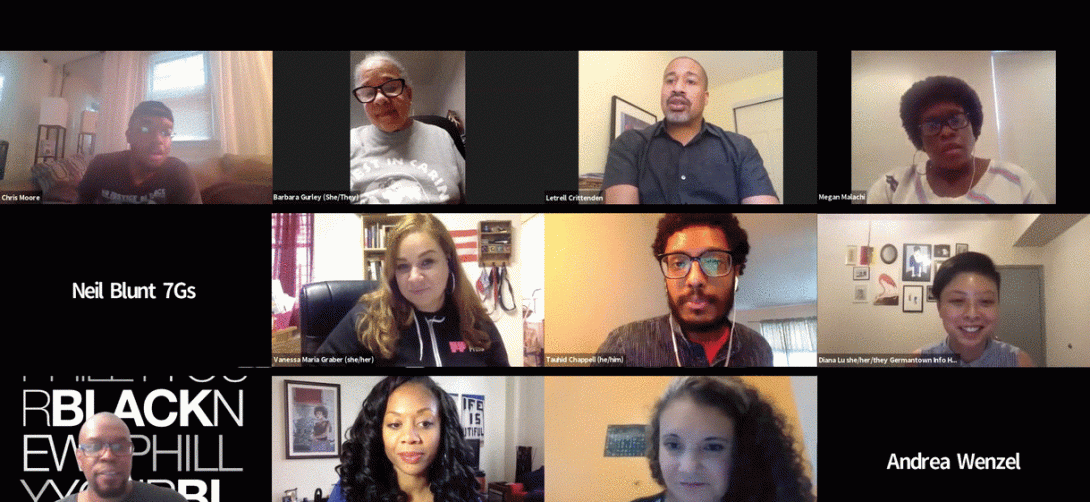 People who participated in our virtual discussion of crime coverage in Philly.