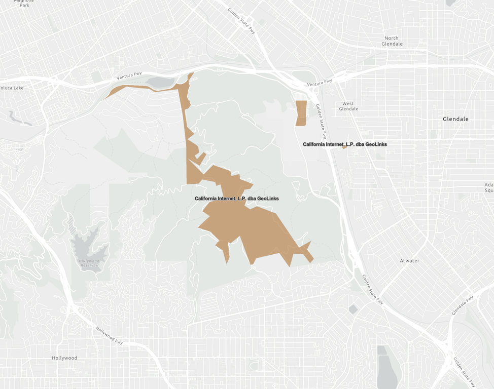 Map showing locations in Griffith Park