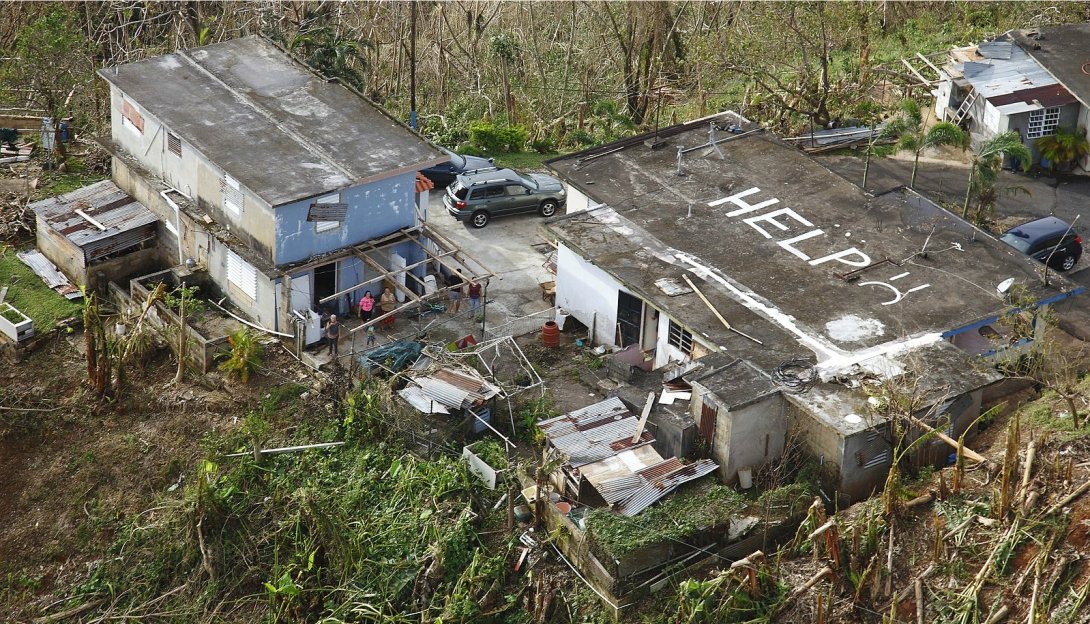 Devastation in Puerto Rico following Hurricane Maria