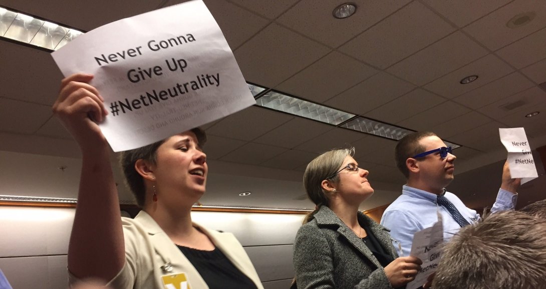 Activists rickrolling the FCC