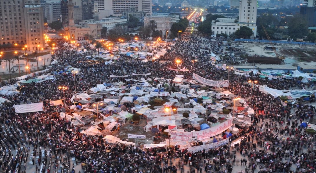 Protesters in Tahrir Square, Egypt