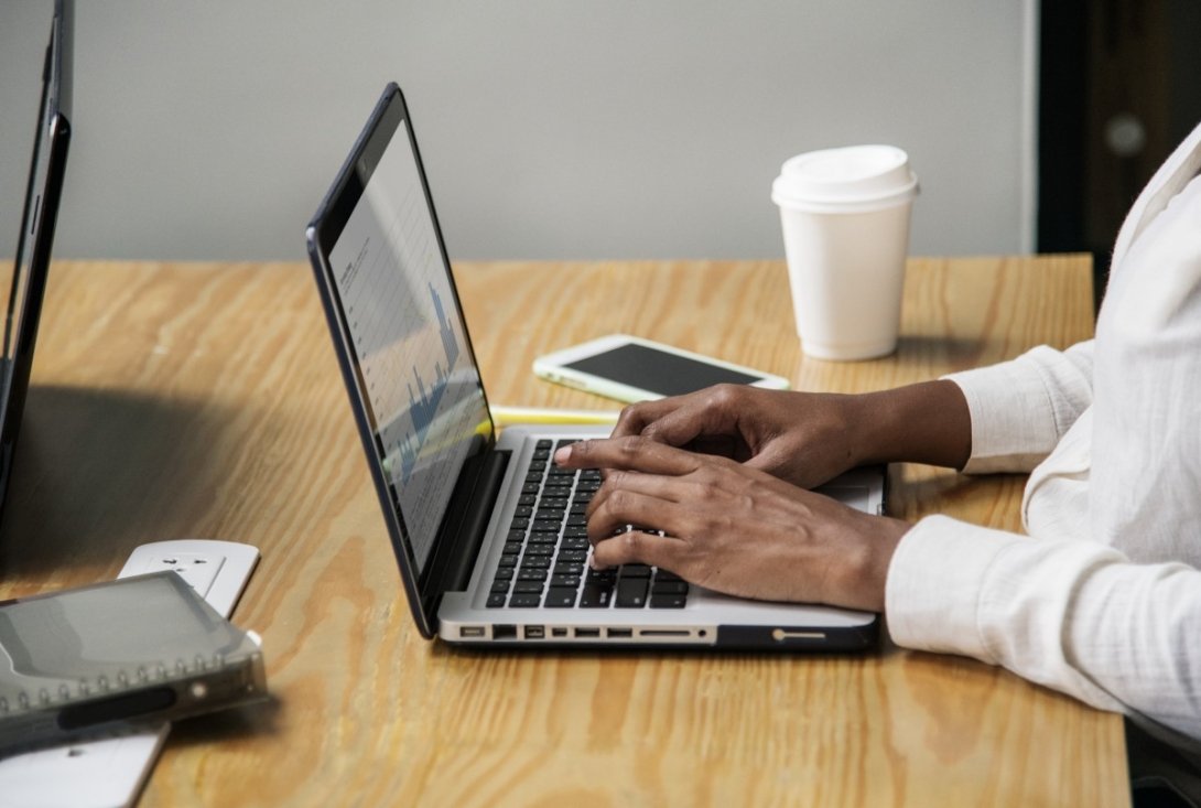 Person using laptop